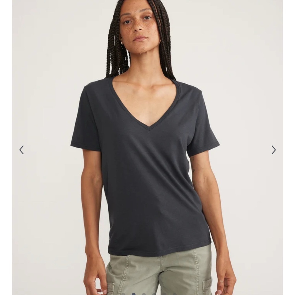 Marine Layer Black Boyfriend Short Sleeve Tee Size Small